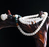 Mala Necklace-White Jade Bodhi Root 108 Beads - FengshuiGallary