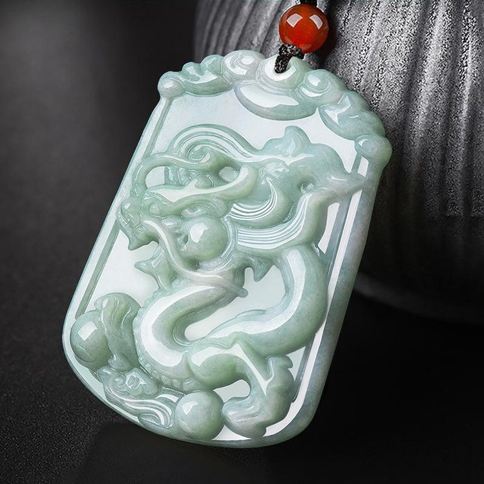 24k Gold 12 Chinese Zodiac Lucky Amulet White Jade Pendant Necklace ...