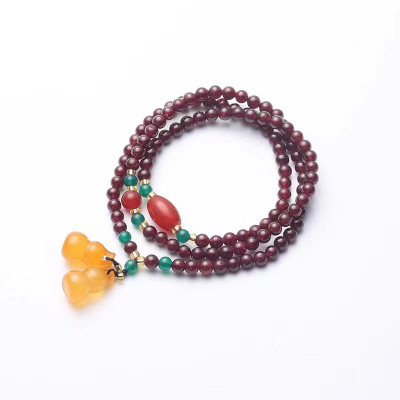 Red Garnet 3 Wrap Bracelet - FengshuiGallary