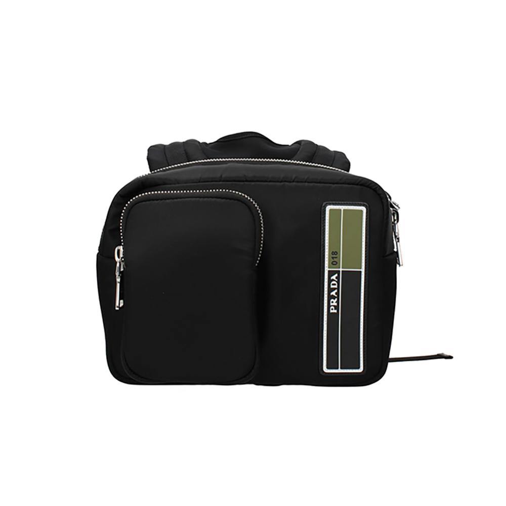 Prada Men's Nylon Small Tech Backpack Black Olive Green – Year Zero LA