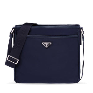 navy leather messenger bag