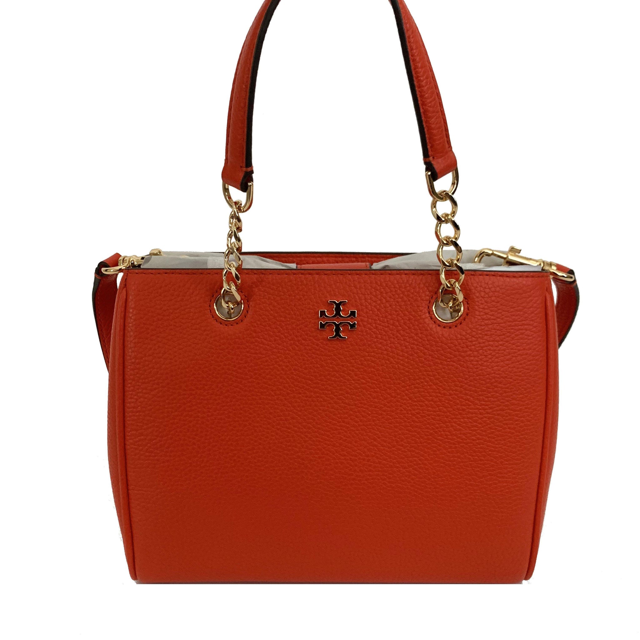 Tory Burch Women's Carter Small Tote Handbag Poppy Red – Year Zero LA