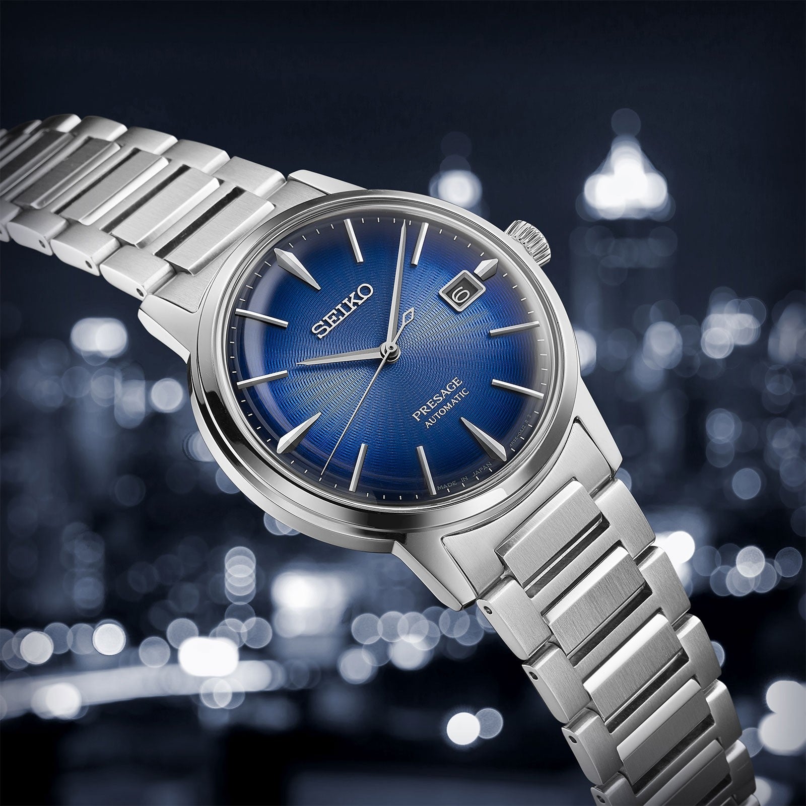 Seiko Presage Cocktail Time The Aviation Automatic Blue Dial Bracelet –  Gems Jewellers