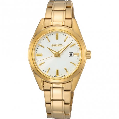 Seiko Ladies Gold Plated Classic Bracelet Watch – Gems Jewellers