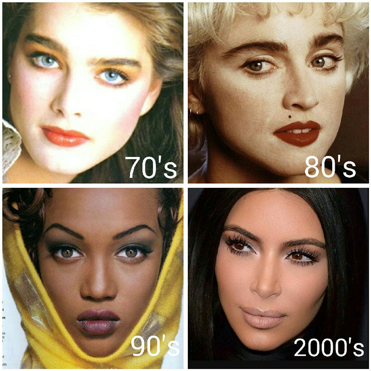 Eyebrows over the decades