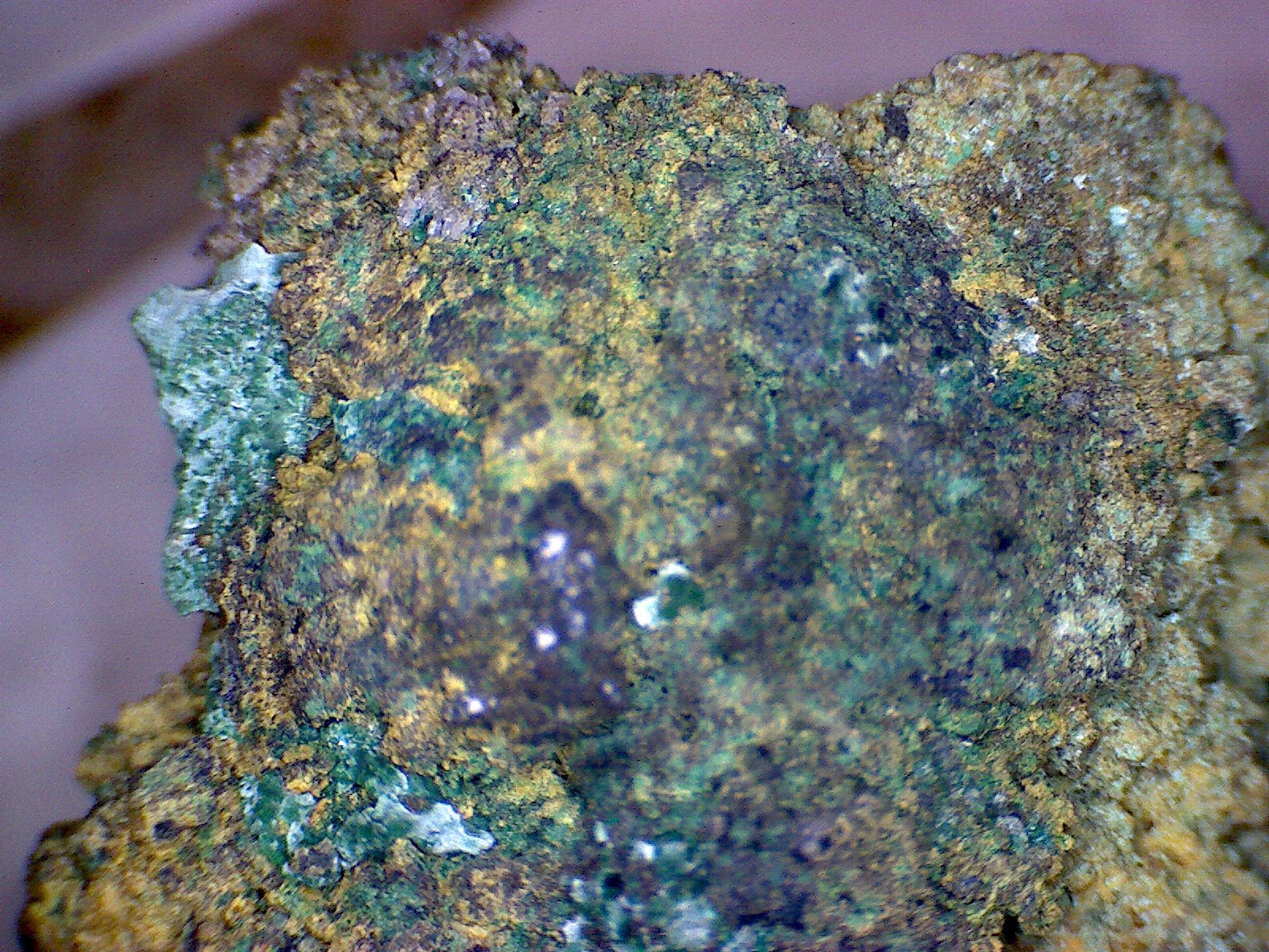 Tsumeb Malachite on Duftite specimen