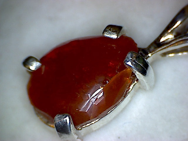 Red Welo Opal Pendant