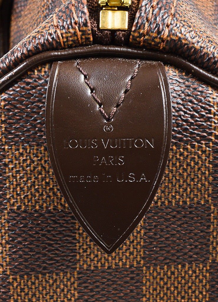 Louis Vuitton Damier Ebene Brown Coated Canvas Checkered Speedy 25 Bag – Luxury Garage Sale