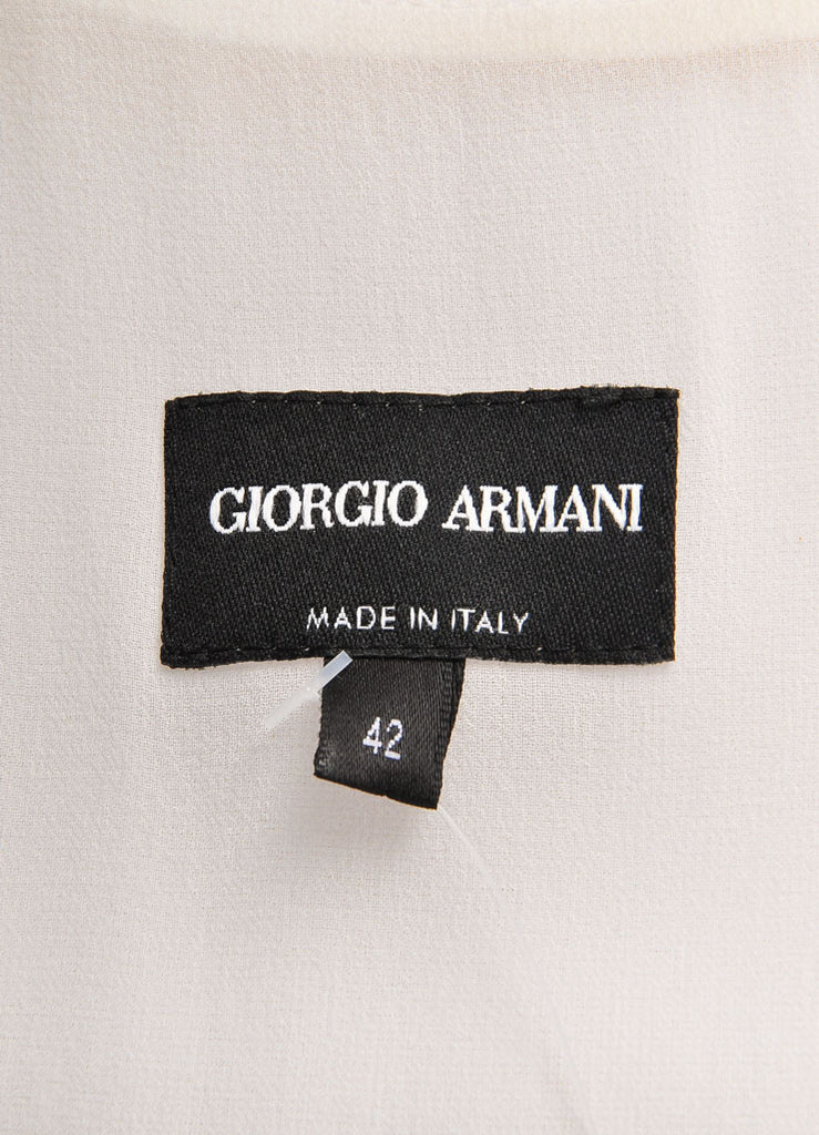 Giorgio Armani | Cream Pleated Bow Wrap Sleeveless Shift Dress – Luxury ...