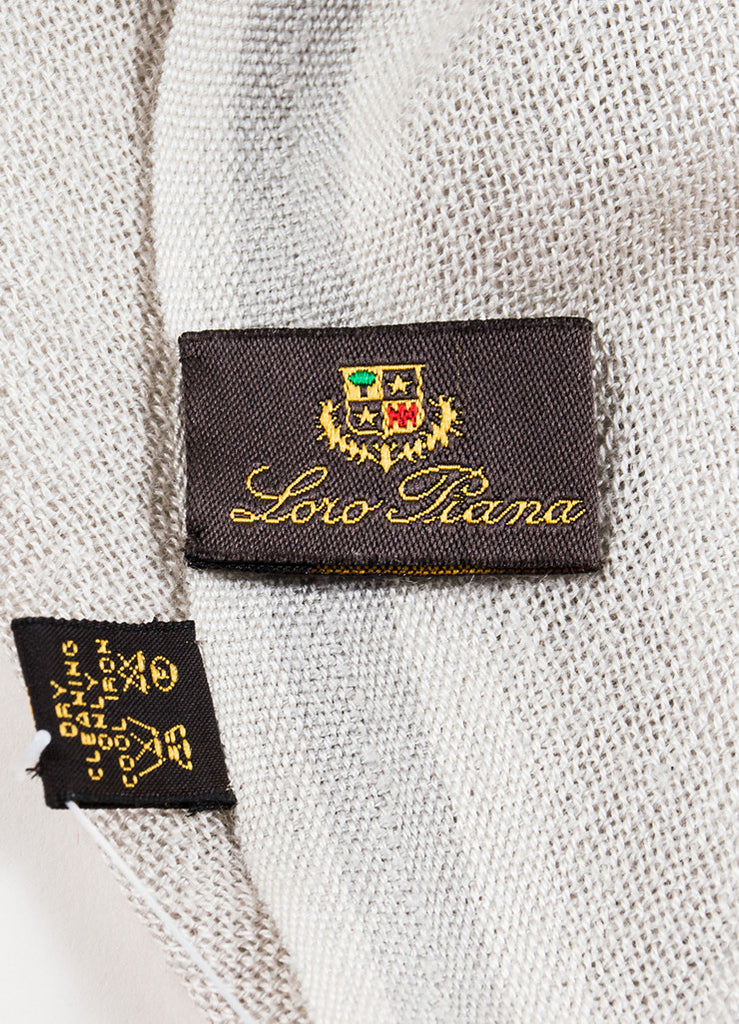 Loro Piana | Loro Piana Beige Cashmere and Silk Fringe Scarf – Luxury ...