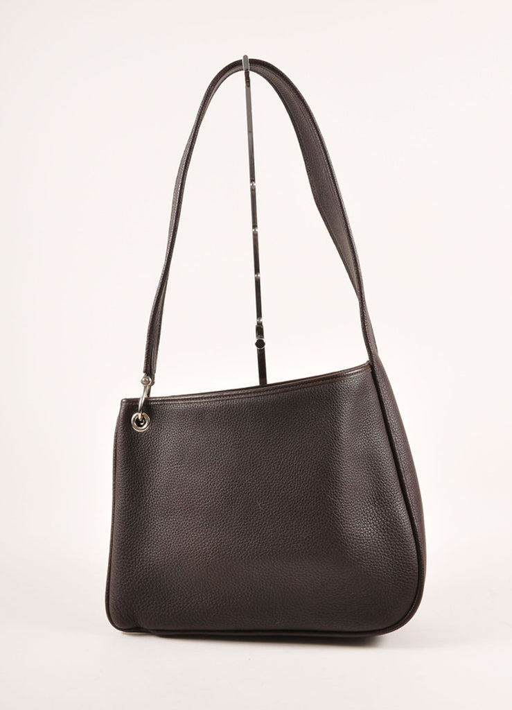 Hermes | Brown Pebbled Leather Sloped Shoulder Bag – Luxury Garage Sale