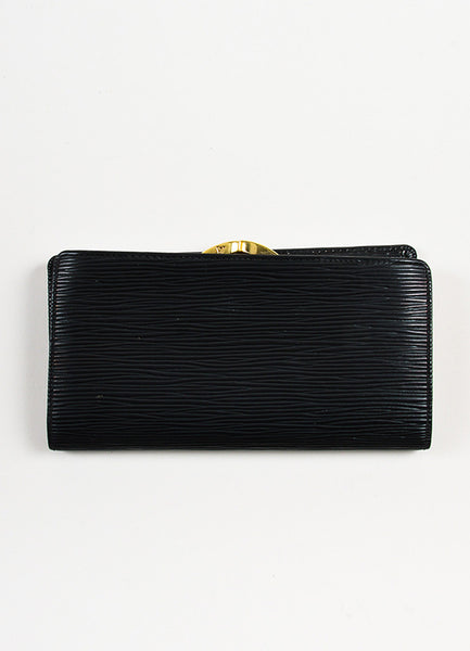 Black Louis Vuitton Epi Leather &quot;French Purse&quot; Continental Wallet – Luxury Garage Sale