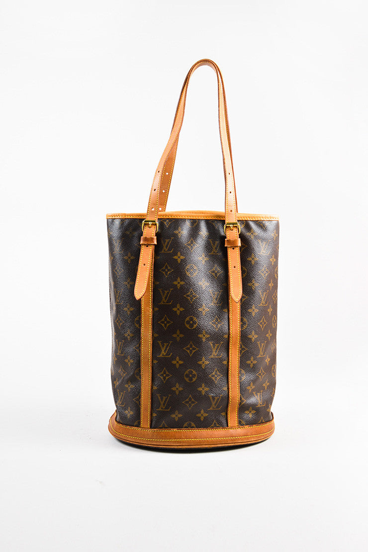 Louis Vuitton Brown Tan Monogram Coated Canvas &quot;Bucket ...