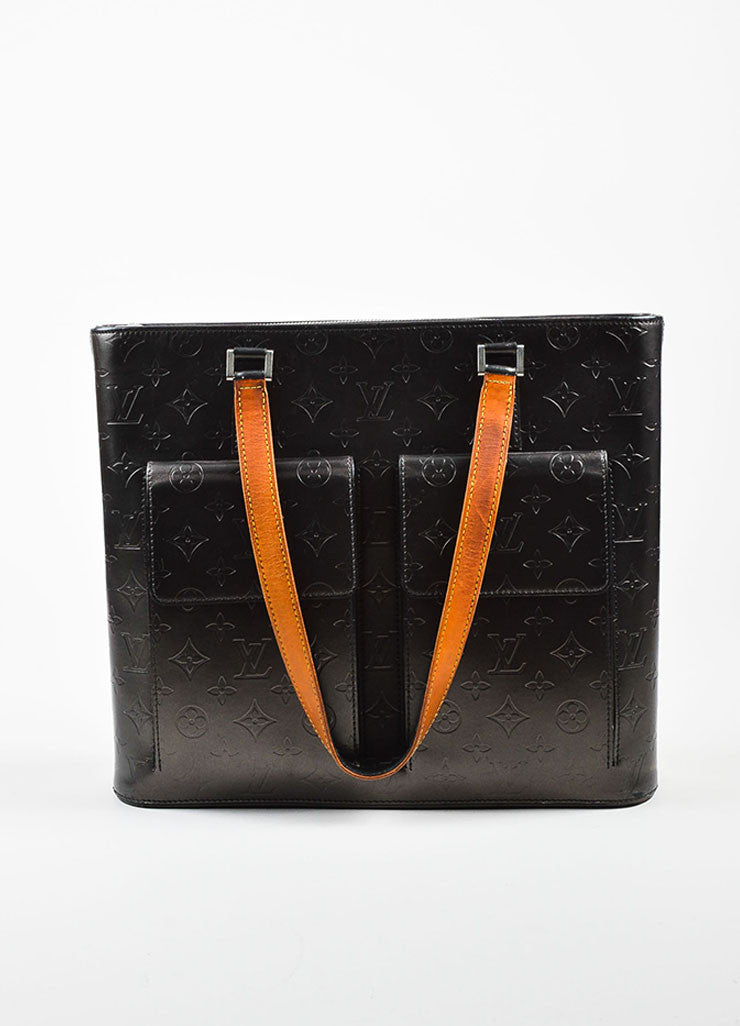 Louis Vuitton Grey Tan Leather Monogram Vernis &quot;Mat Wildwood&quot; Tote Bag – Luxury Garage Sale