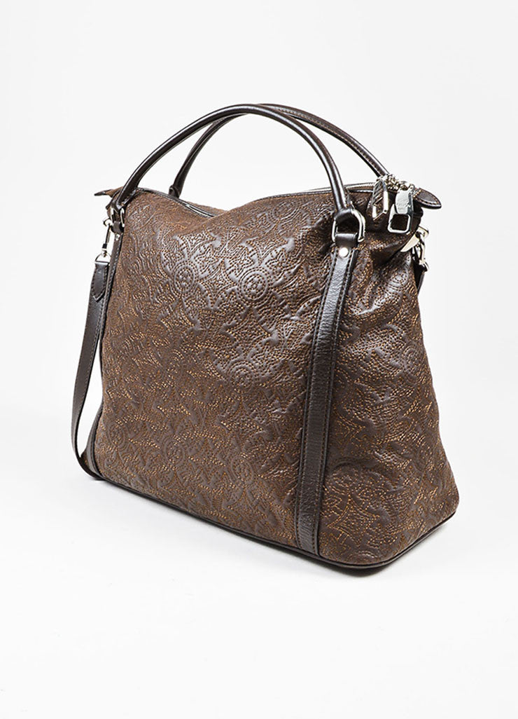 Brown Louis Vuitton Stitched &quot;Antheia Ixia MM&quot; Tote Bag – Luxury Garage Sale