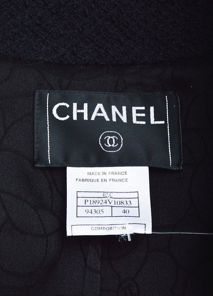 Chanel | Black Chanel 02C Wool Angora Flower Button Jacket – Luxury ...