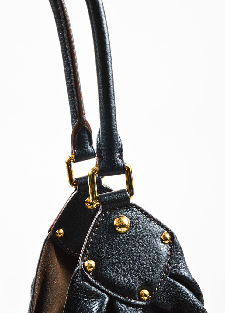 Louis Vuitton Black &quot;Mahina&quot; Leather Monogram &quot;L&quot; Hobo – Luxury Garage Sale