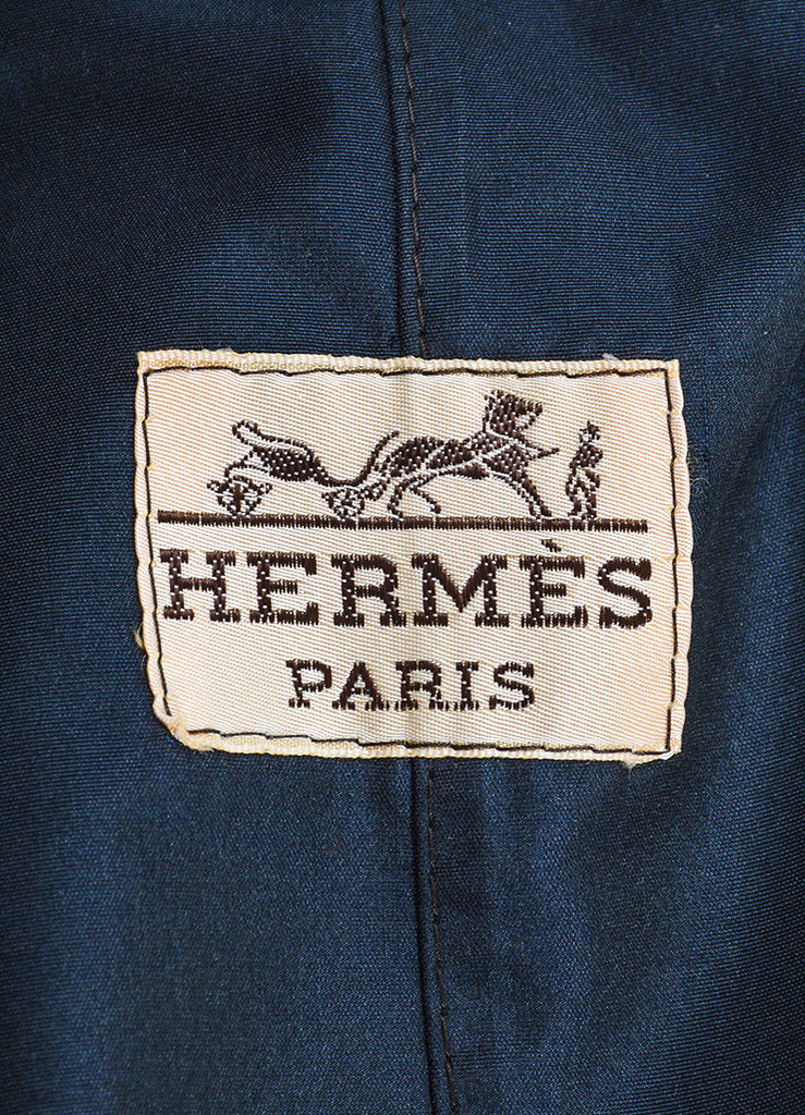 Hermes | Navy Hermes Silk Double Breasted Belted Trench Coat – Luxury ...