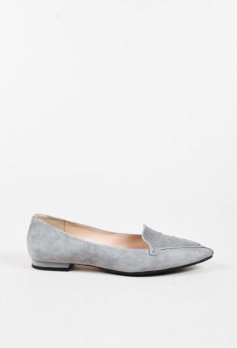 gray suede flats