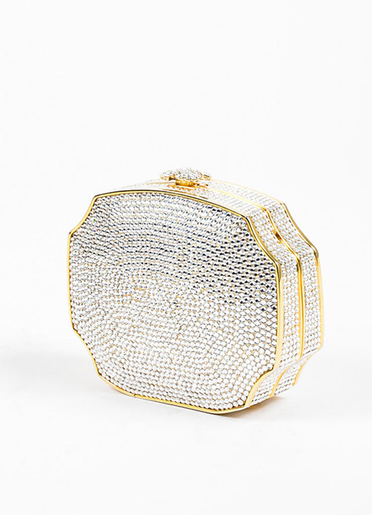 Judith Leiber | Judith Leiber Crystal Gold Minaudiere Clutch Bag ...