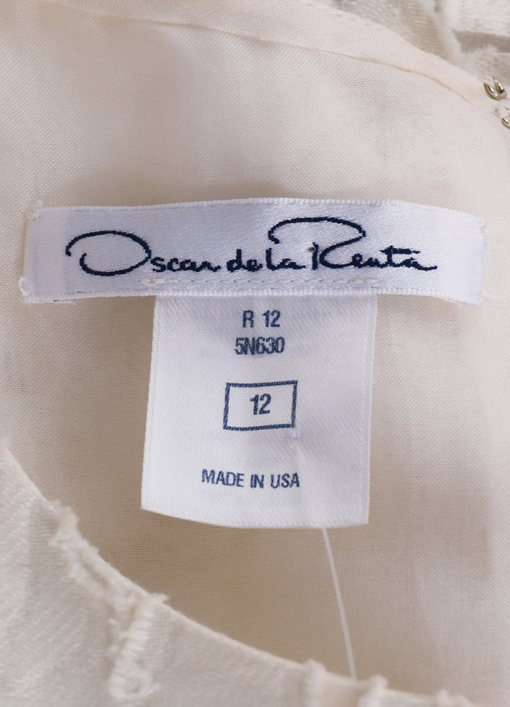 Oscar de la Renta | Oscar de la Renta Black White Cotton Silk Lace ...