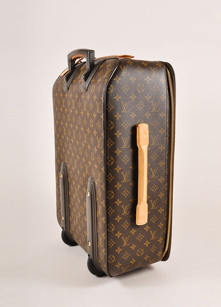 Brown Monogram Canvas &quot;Pegase 55&quot; Rolling Luggage Suitcase – Luxury Garage Sale