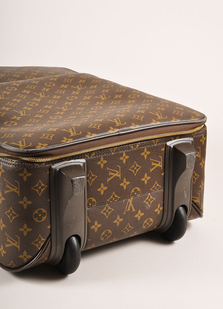 Brown Monogram Canvas &quot;Pegase 55&quot; Rolling Luggage Suitcase – Luxury Garage Sale