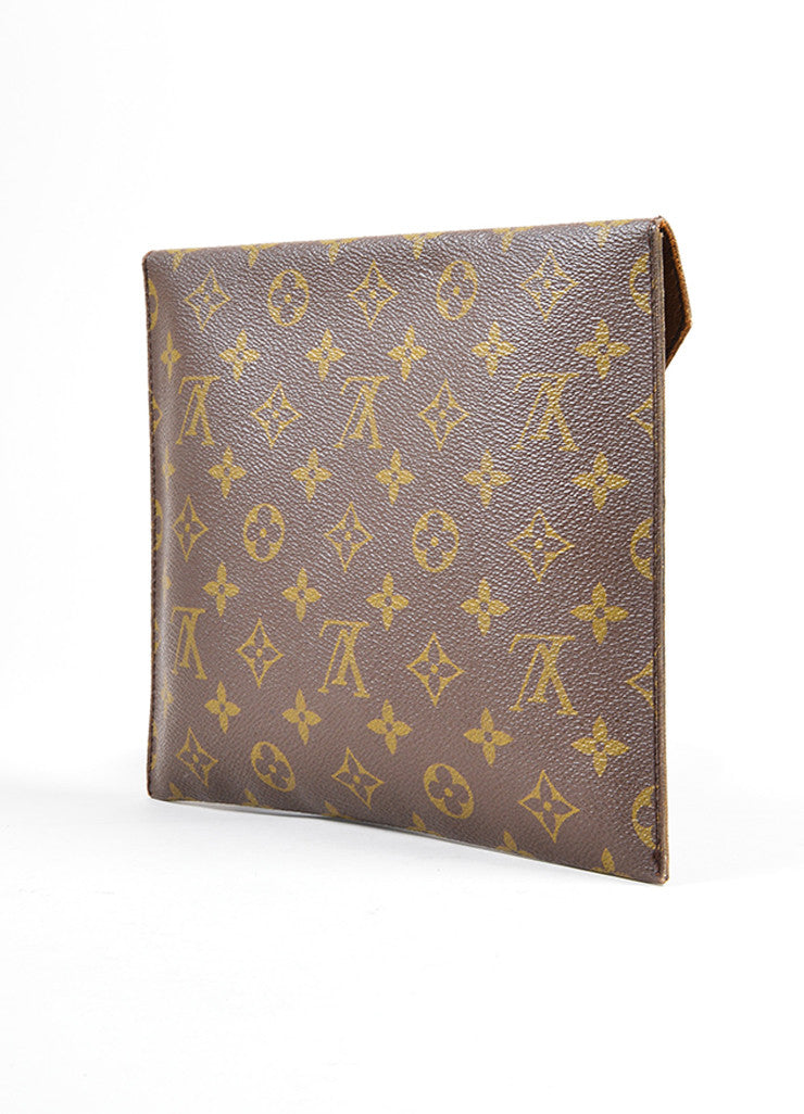 Louis Vuitton Monogram &quot;Poche Plate 30&quot; Envelope Clutch – Luxury Garage Sale