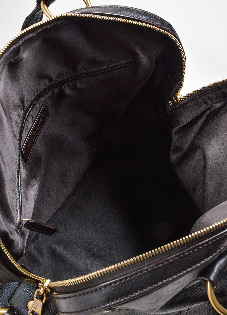 Yves Saint Laurent Dark Brown Leather 