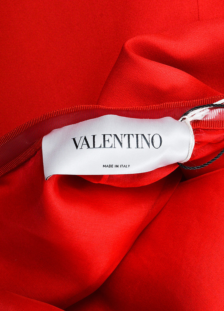Valentino | Valentino Red Silk Halter Bow Ruffle Dress – Luxury Garage Sale