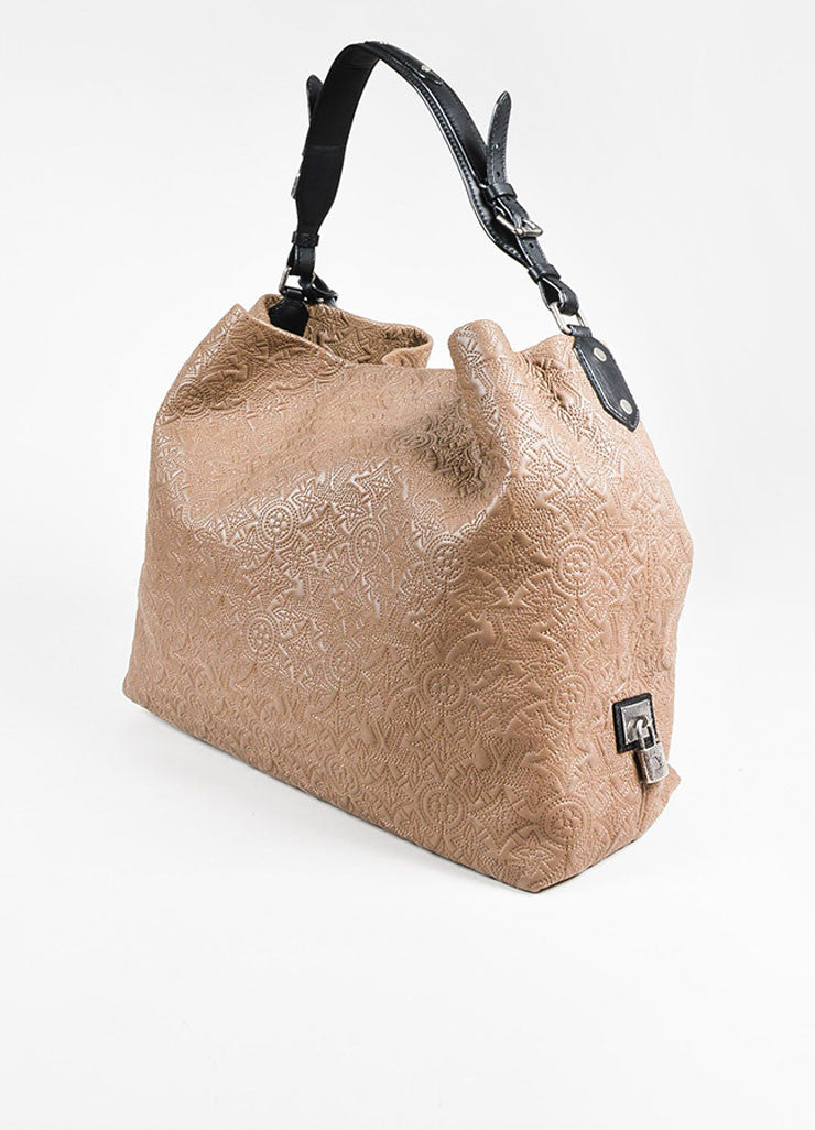 Louis Vuitton &quot;Fumee&quot; Taupe Black Calf Leather &quot;Antheia Hobo GM&quot; Bag – Luxury Garage Sale