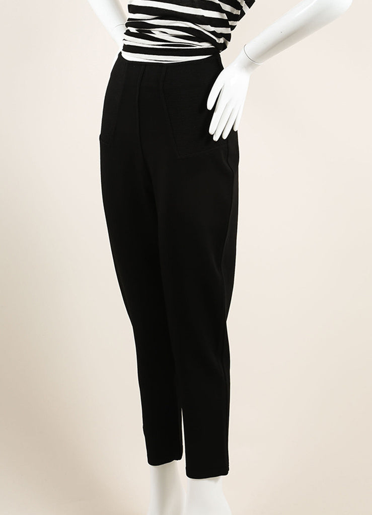 Alaia | Alaia Black Stretch Knit High Waisted Legging Pants – Luxury ...