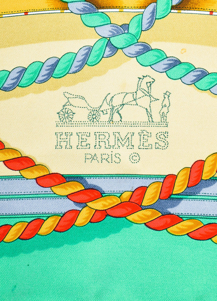 Hermes | Hermes Green Blue Gold Silk 