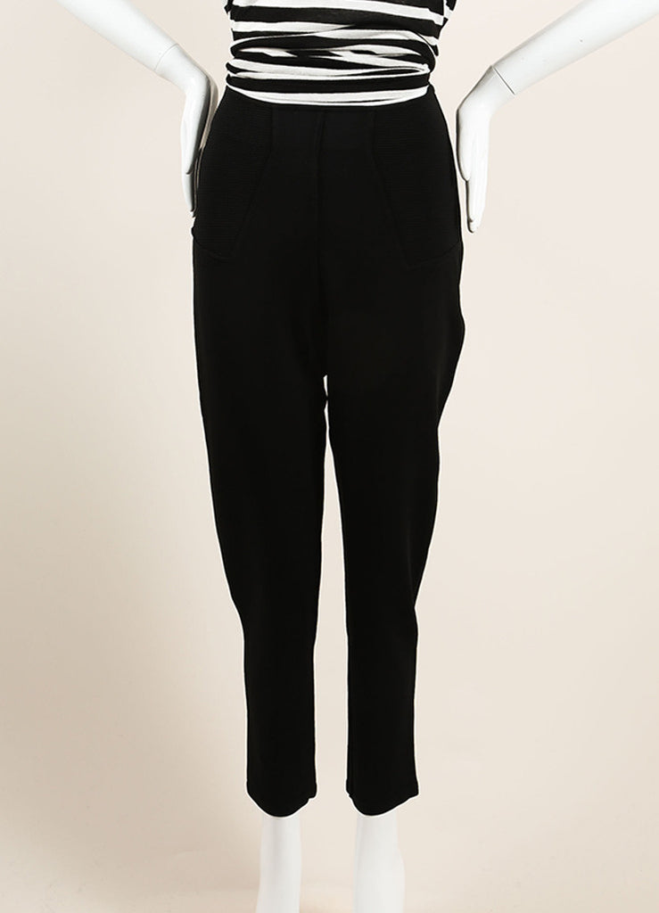 Alaia | Alaia Black Stretch Knit High Waisted Legging Pants – Luxury ...
