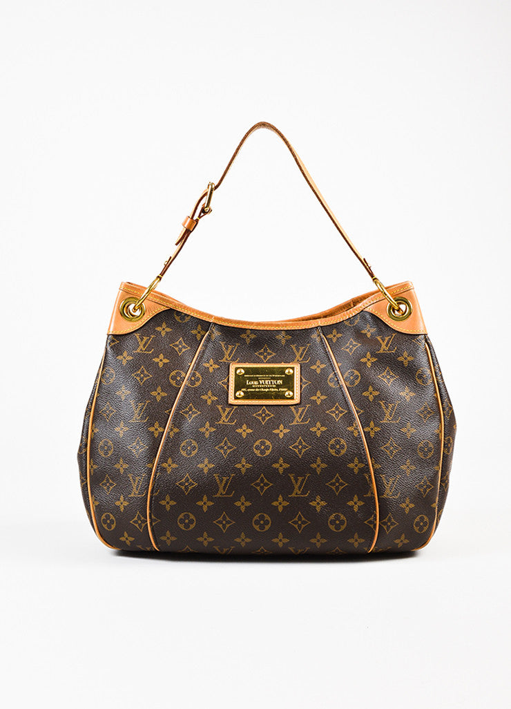 Louis Vuitton Brown Monogram Coated Canvas &quot;Galliera PM&quot; Hobo Bag – Luxury Garage Sale