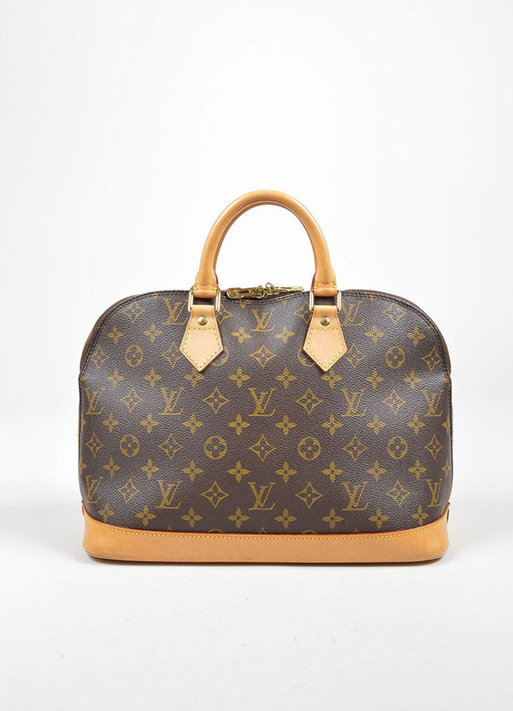 Louis Vuitton Handbag Monogram Alma Brown Canvas Women's M51130 Auction