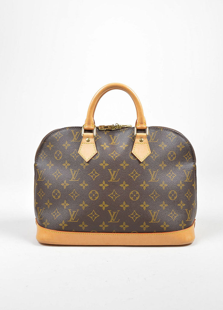 LOUIS VUITTON Brown Monogram Coated Canvas and Vachetta Leather Alma PM at  1stDibs