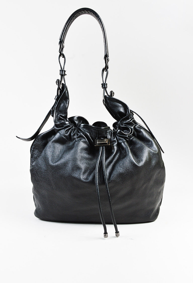 burberry black leather handbag