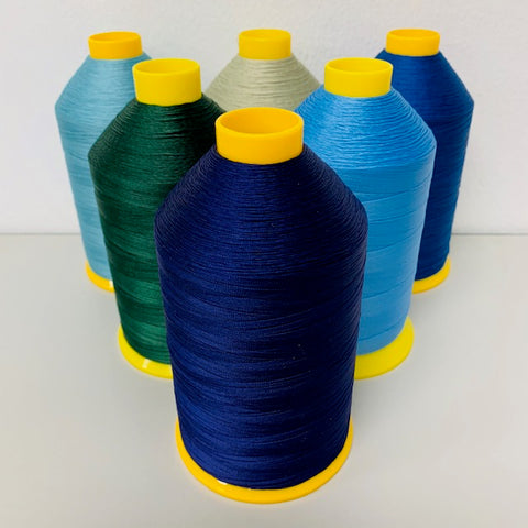 Serabond Bonded Polyester Thread 92 UV Resistant Heavy Duty Sewing Thread 8  oz Spool - Can Be Used On Home Sewing Machines (Royal Blue)