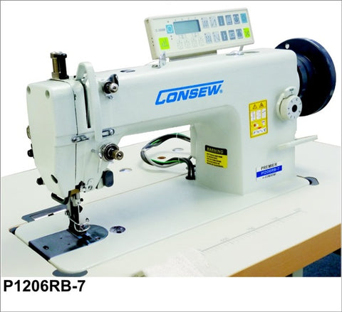 Consew 228R-11-1 Sewing Machine With Table and Servo Motor