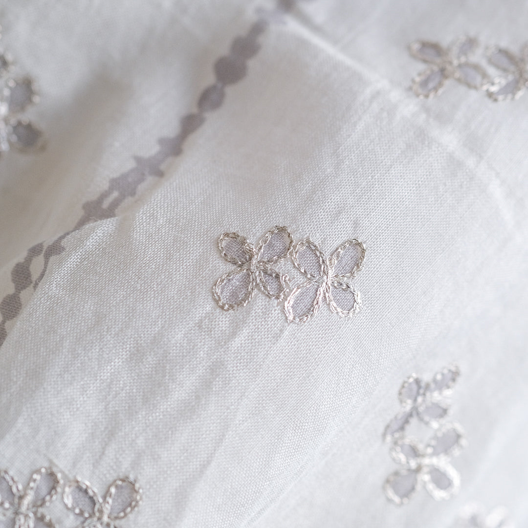 ［BUNON］Embroidery Gather Dress