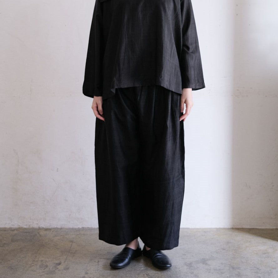 BUNON Silk Khadi Side Button Pants ブラックM - パンツ