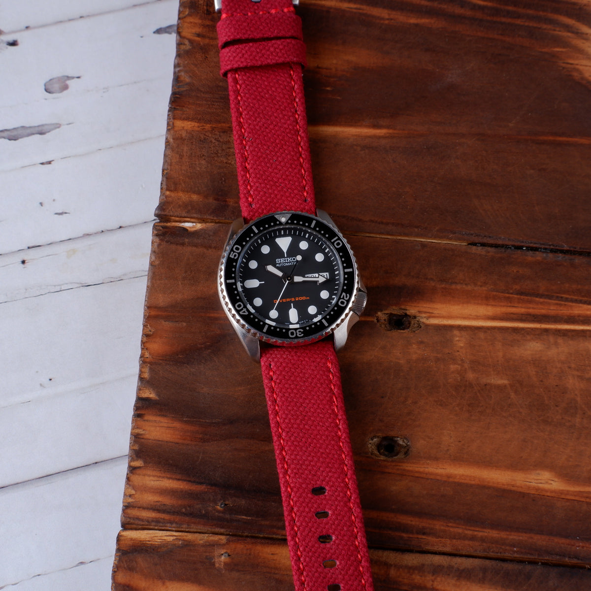 Seiko Prospex, 5 Sports, Diver Straps - Canvas Red – Liger Straps