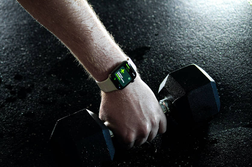 Apple Watch Exercise with Dumbbell
