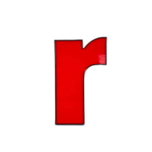 the letter r in red