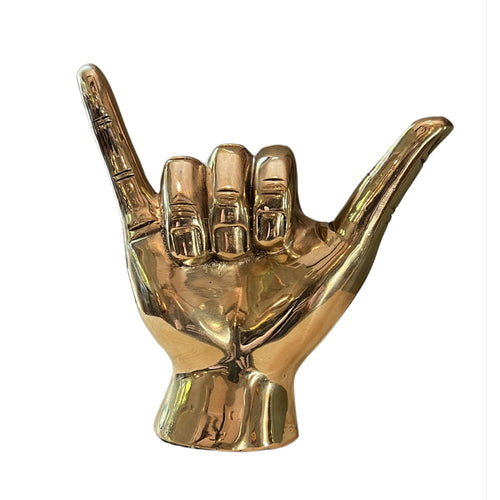 Thumbs Up or Gig 'Em, Aggies Hand Sign Sculpture in Brass – PRIZE