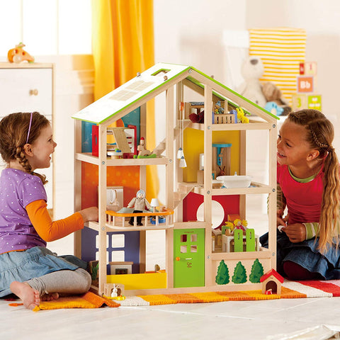 Casa delle bambole in legno per bambini di 3 anni e più