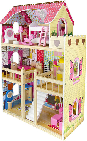 Casa di bambola in legno per bambini