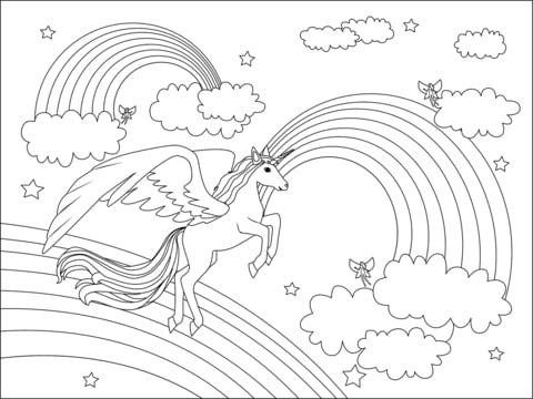 disegno-unicorno-alato-arcobaleano-da-colorare
