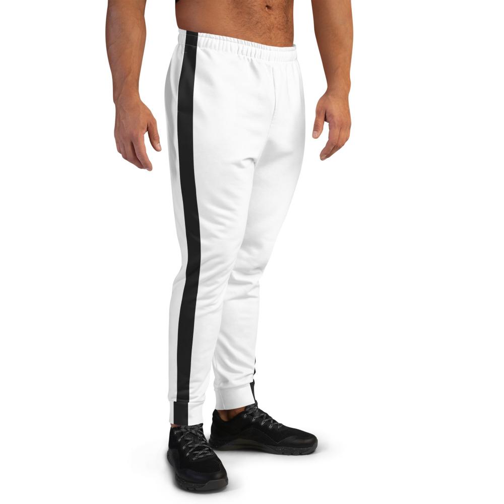 all white joggers men's